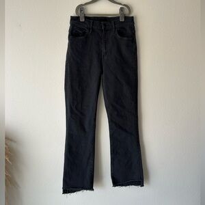 MOTHER Denim Cropped Ankle Flare, raw step hem